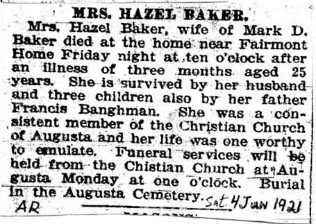 Hazel Baker Obituary