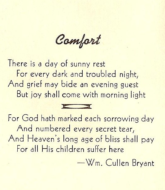 William Manfull Crawford Funeral Card