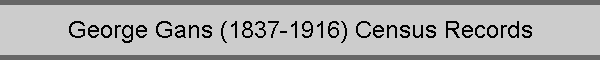 George Gans (1837-1916) Census Records