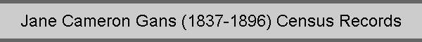 Jane Cameron Gans (1837-1896) Census Records