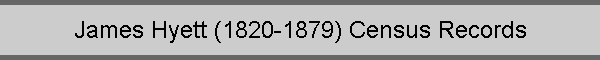 James Hyett (1820-1879) Census Records