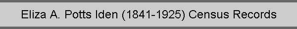 Eliza A. Potts Iden (1841-1925) Census Records
