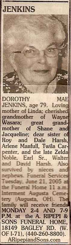 Dorothy Mae Jenkins Obituary