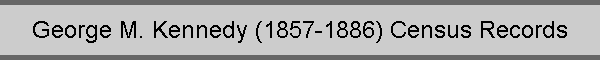 George M. Kennedy (1857-1886) Census Records