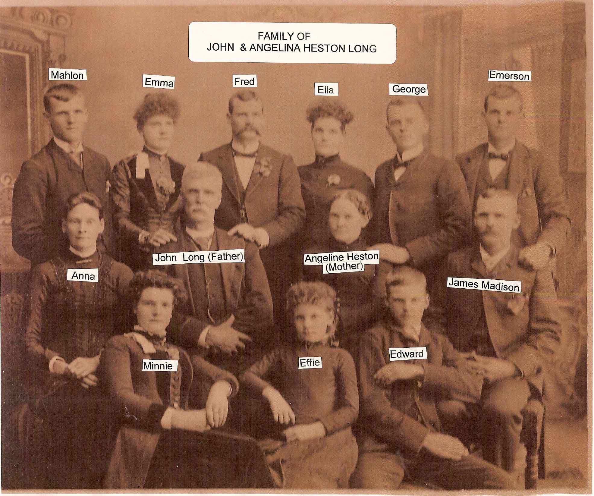 Family of John and Angeline Long