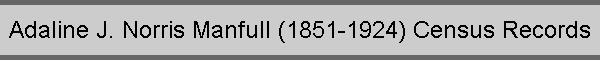 Adaline J. Norris Manfull (1851-1924) Census Records