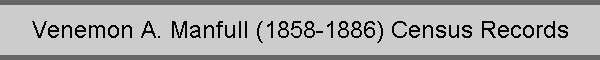 Venemon A. Manfull (1858-1886) Census Records
