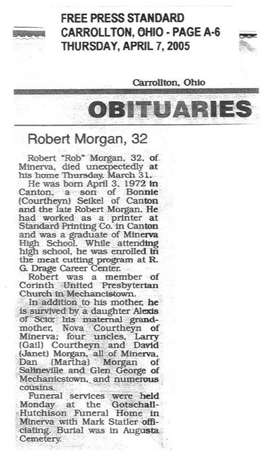 Robert Morgan Obituary