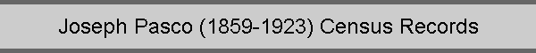 Joseph Pasco (1859-1923) Census Records