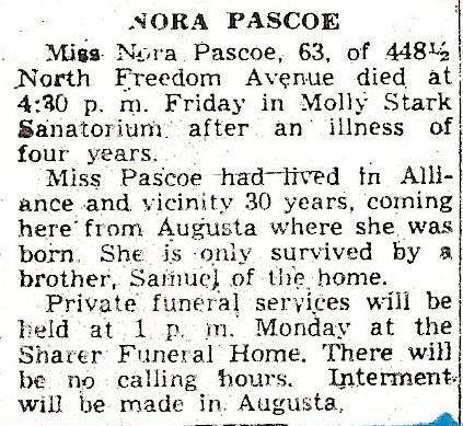 Nora Pascoe Obituary