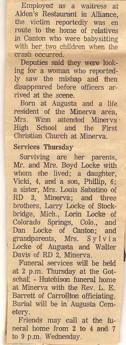 Gloria Locke Winn Obituary