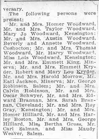 Homer and Josephine Woodward 50th Wedding Anniversary